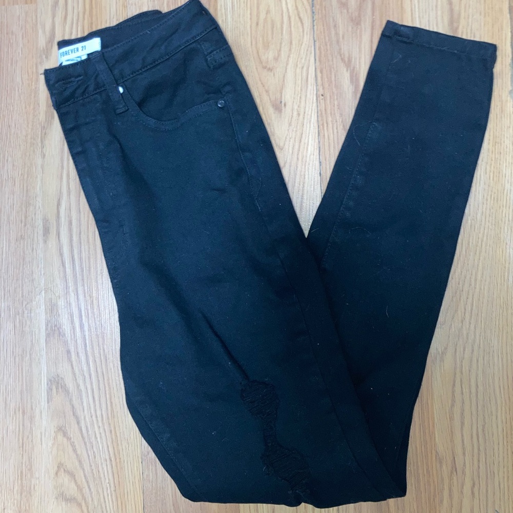 Black high rise jeans